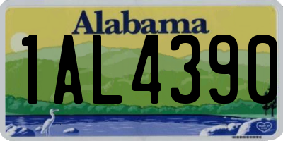 AL license plate 1AL4390