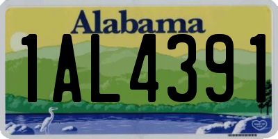 AL license plate 1AL4391