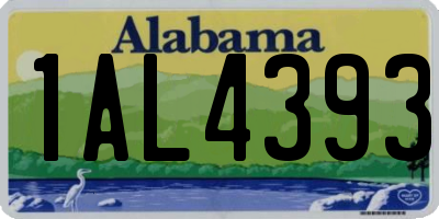 AL license plate 1AL4393