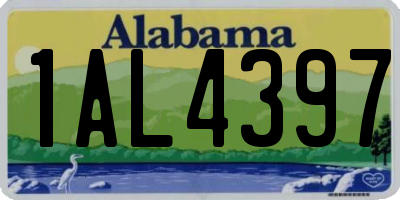 AL license plate 1AL4397