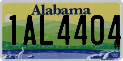 AL license plate 1AL4404