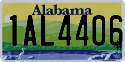 AL license plate 1AL4406