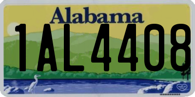 AL license plate 1AL4408
