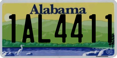 AL license plate 1AL4411