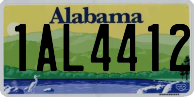 AL license plate 1AL4412