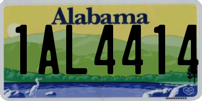 AL license plate 1AL4414