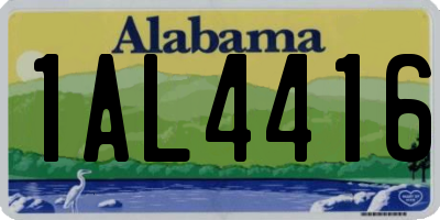 AL license plate 1AL4416