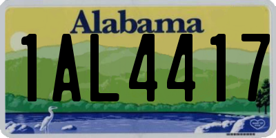 AL license plate 1AL4417
