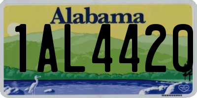 AL license plate 1AL4420