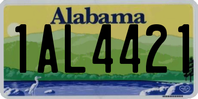 AL license plate 1AL4421