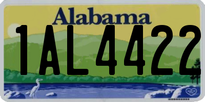 AL license plate 1AL4422