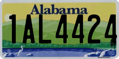 AL license plate 1AL4424