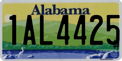 AL license plate 1AL4425