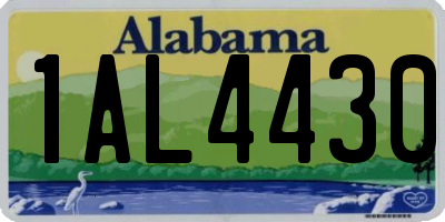 AL license plate 1AL4430