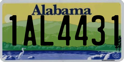 AL license plate 1AL4431