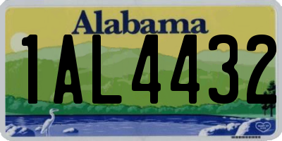 AL license plate 1AL4432
