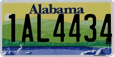 AL license plate 1AL4434