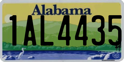 AL license plate 1AL4435