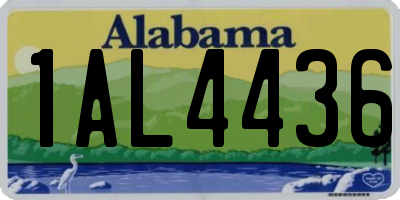 AL license plate 1AL4436