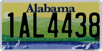 AL license plate 1AL4438