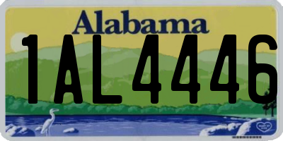 AL license plate 1AL4446