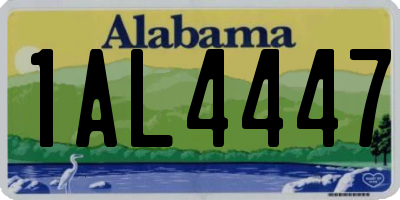 AL license plate 1AL4447
