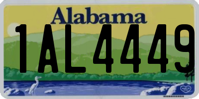 AL license plate 1AL4449