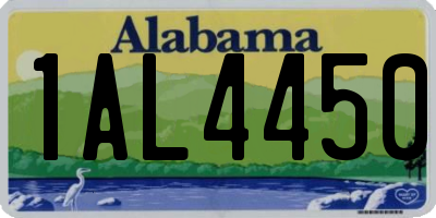 AL license plate 1AL4450