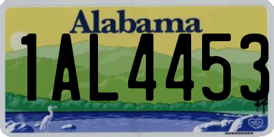 AL license plate 1AL4453