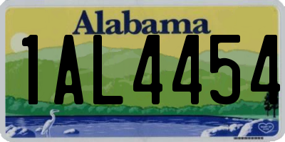AL license plate 1AL4454