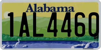 AL license plate 1AL4460