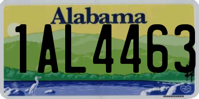 AL license plate 1AL4463