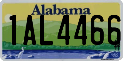 AL license plate 1AL4466