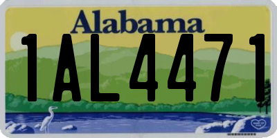 AL license plate 1AL4471