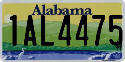 AL license plate 1AL4475