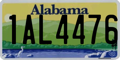 AL license plate 1AL4476
