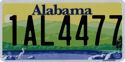 AL license plate 1AL4477