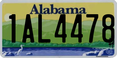AL license plate 1AL4478