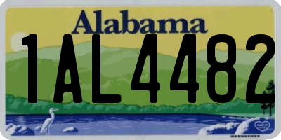 AL license plate 1AL4482
