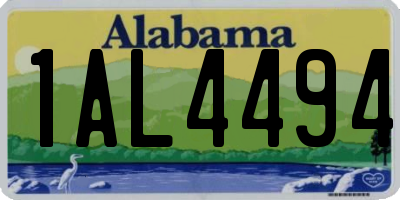AL license plate 1AL4494