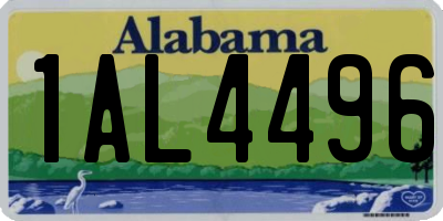 AL license plate 1AL4496