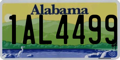 AL license plate 1AL4499