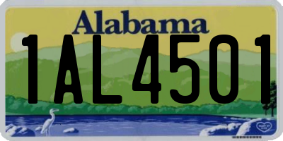 AL license plate 1AL4501
