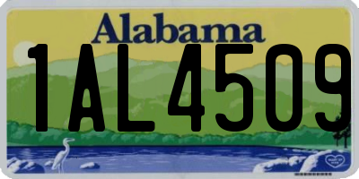 AL license plate 1AL4509