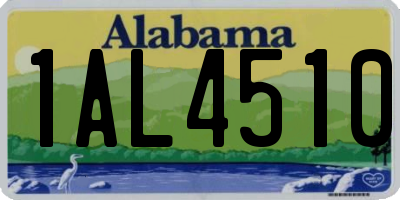 AL license plate 1AL4510