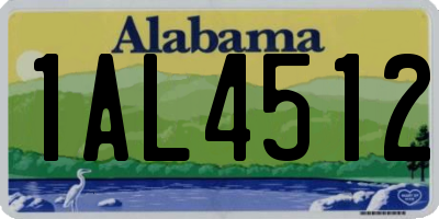 AL license plate 1AL4512