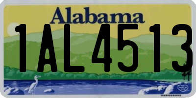 AL license plate 1AL4513