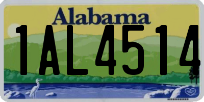 AL license plate 1AL4514
