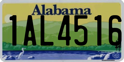 AL license plate 1AL4516