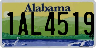AL license plate 1AL4519